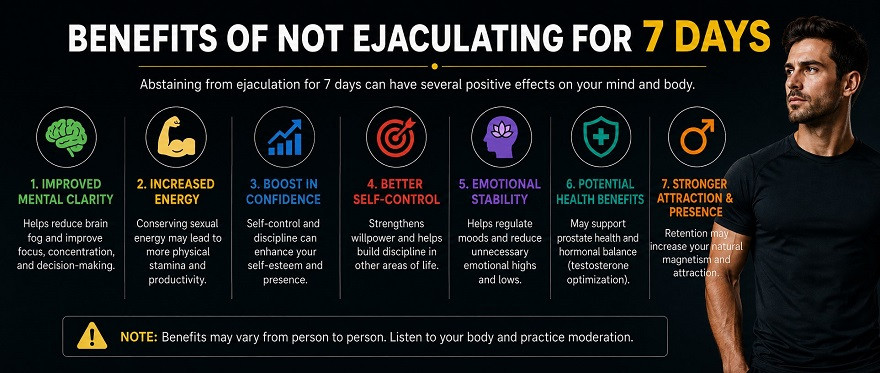 Not ejaculating for 7 days benefits