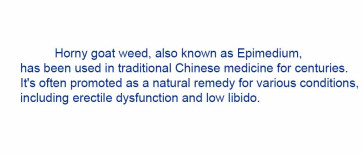 Does horny goat weed really work