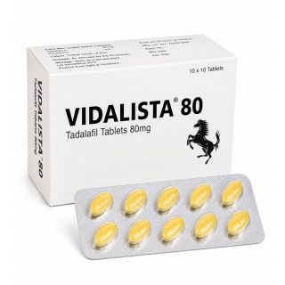 Vidalista 80 mg containing tadalafil