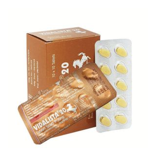 Vidalista 20 mg pill blister pack containing Tadalafil